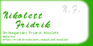 nikolett fridrik business card
